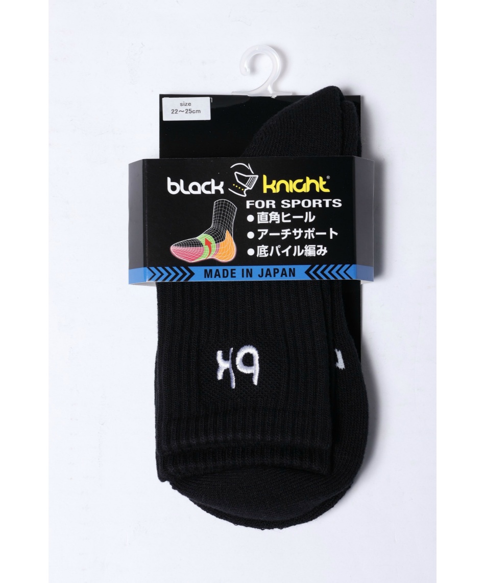ブラック ナイト(Black knight) ソックス ロゴ刺繍クルーソックス SC