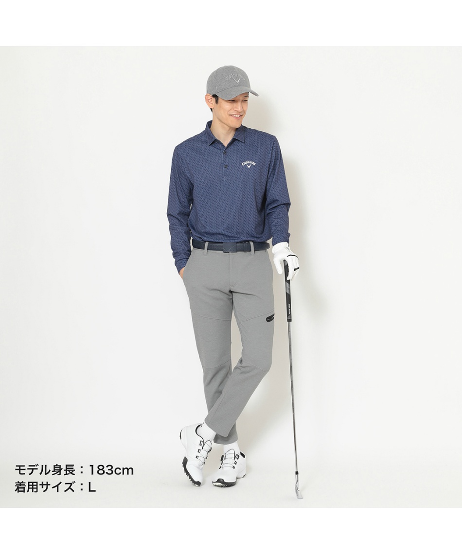 L ☆新品タグ付☆ キャロウェイ／Callaway ジョガーパンツ／　グレー キャロウェイ(Callaway) ゴルフウェア ロングパンツ カノコ