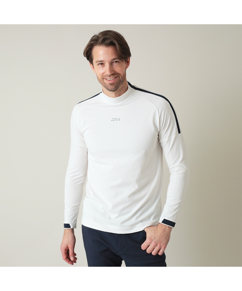 ゴルフウェア 長袖シャツ カラット ショルダーライン 長袖 モック