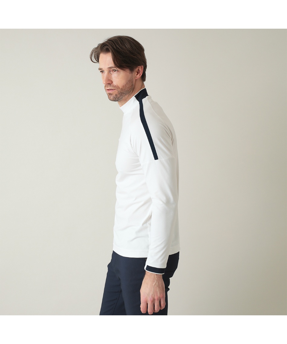 ゴルフウェア 長袖シャツ カラット ショルダーライン 長袖 モック