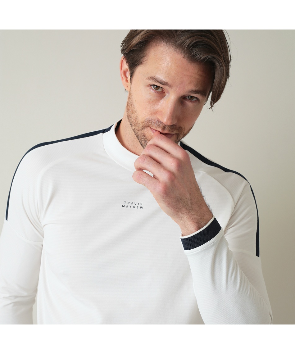 ゴルフウェア 長袖シャツ カラット ショルダーライン 長袖 モック