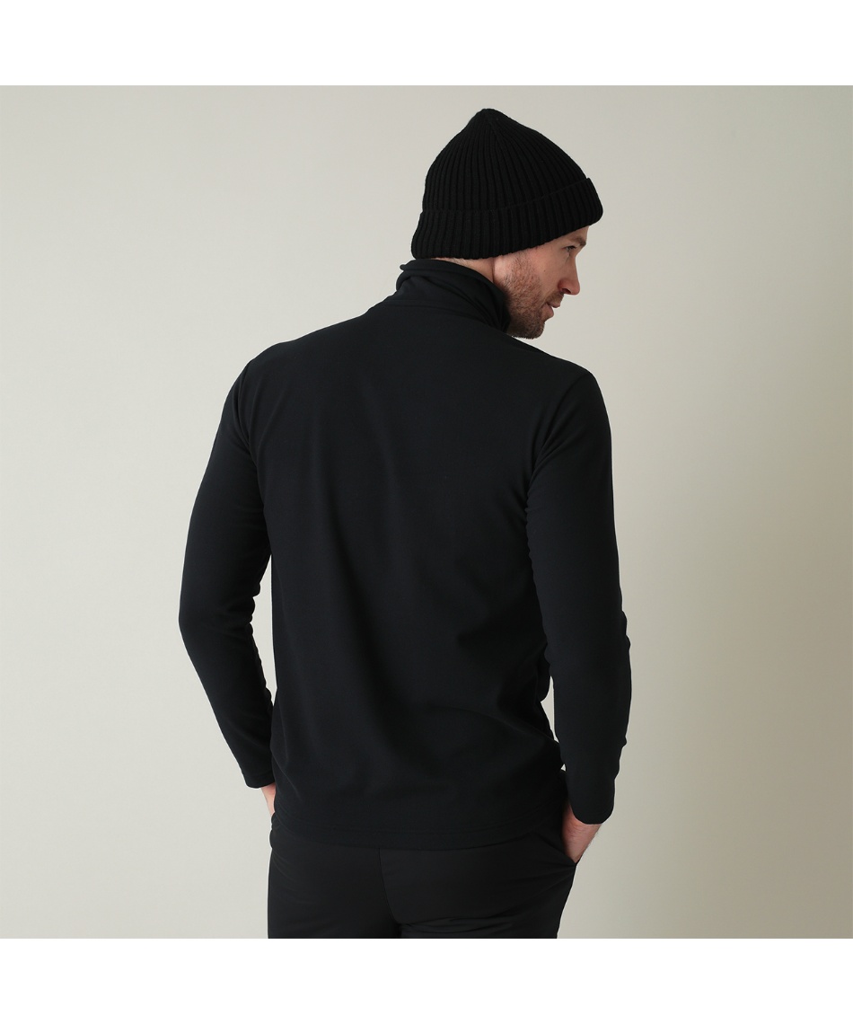 ゴルフウェア 長袖シャツ ロゴプリント 長袖 オフタートルネック