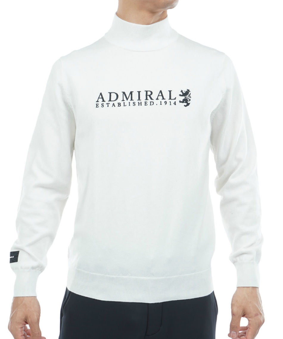 獲得ポイント158pt 【送料無料】アドミラル(Admiral) ゴルフウェア セーター ホカタッチ ハイネックセーター ADMA588 【2025年秋冬モデル】 メンズ 00WHT L