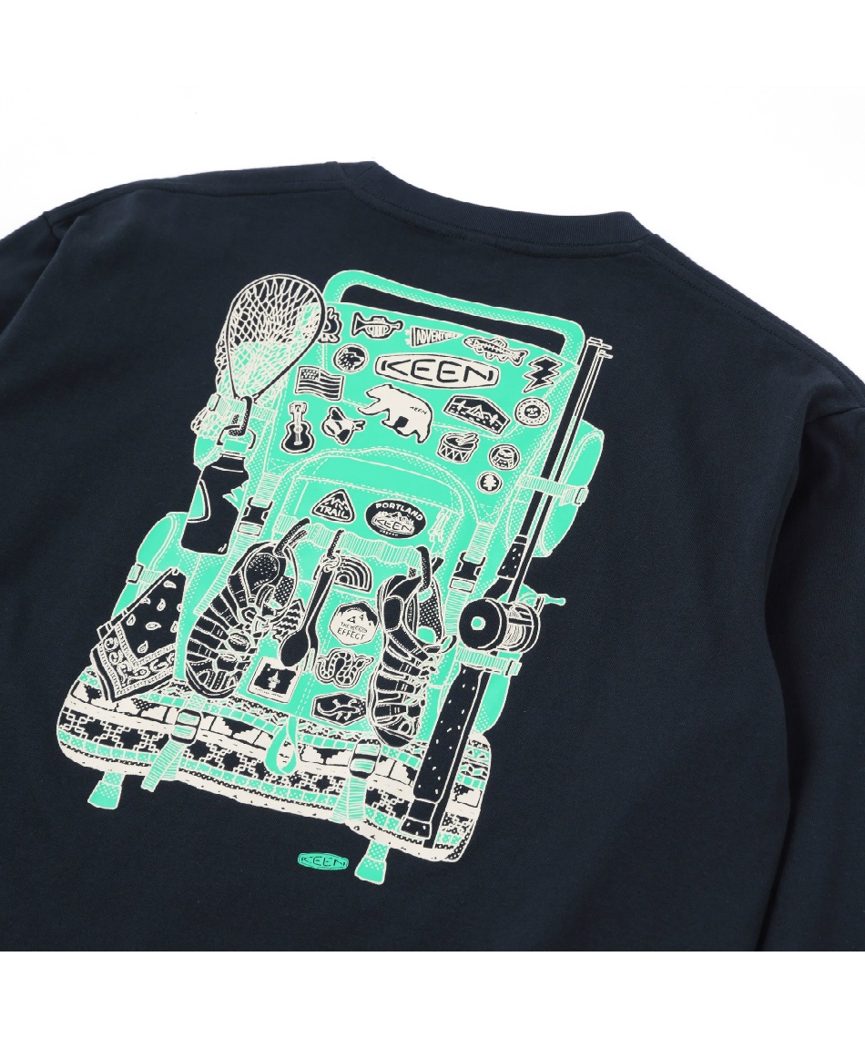 キーン(KEEN) Tシャツ 長袖 OCRP バックプリント 長袖 T 1031624-BLACK