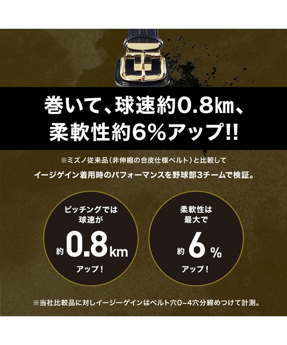 野球 ベルト ミズノプロ イージーゲイン ストレッチベルト ソフト