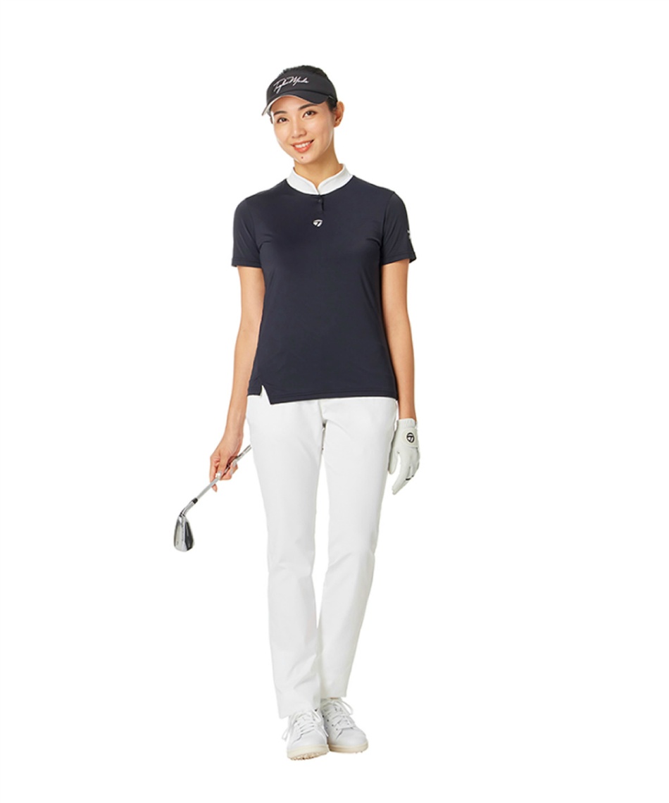 TaylorMade テーラーメイド　セットアップ　メンズ　半袖シャツ　パンツ ゴルフ TaylorMade テーラーメイド セットアップ 半袖シャツ パンツ 黒白