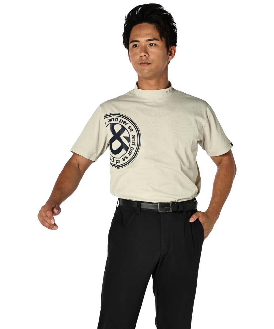アンパスィ(and per se) ゴルフウェア ポロシャツ 半袖 クールISクール