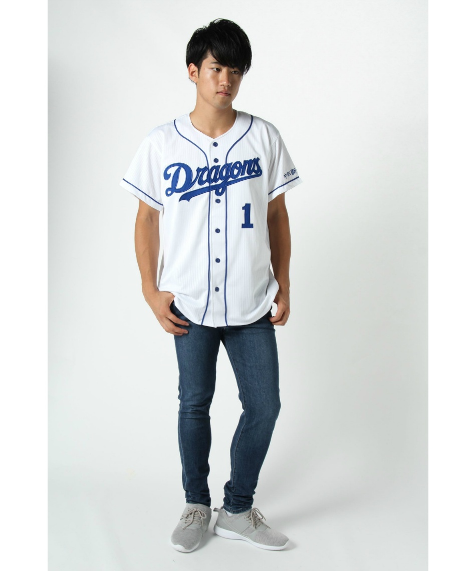 ミズノ(MIZUNO) 野球ウェア 半袖Tシャツ 中日レプリカユニフォーム H 京田陽太 12JRMD3201