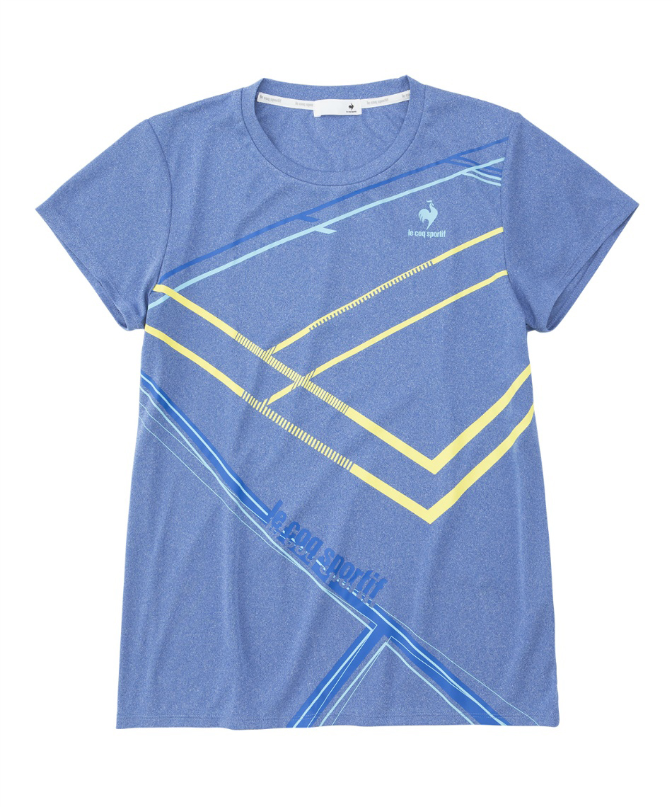 ルコックスポルティフ(le coq sportif) テニスウェア Tシャツ 半袖 杢プラクティスシャツ QTWTJA03