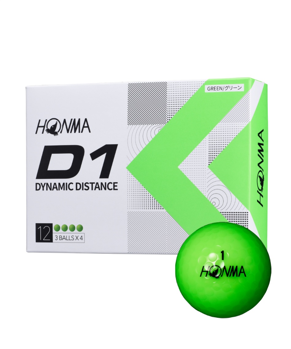 ホンマD1ゴルフボールグリーン2ダース