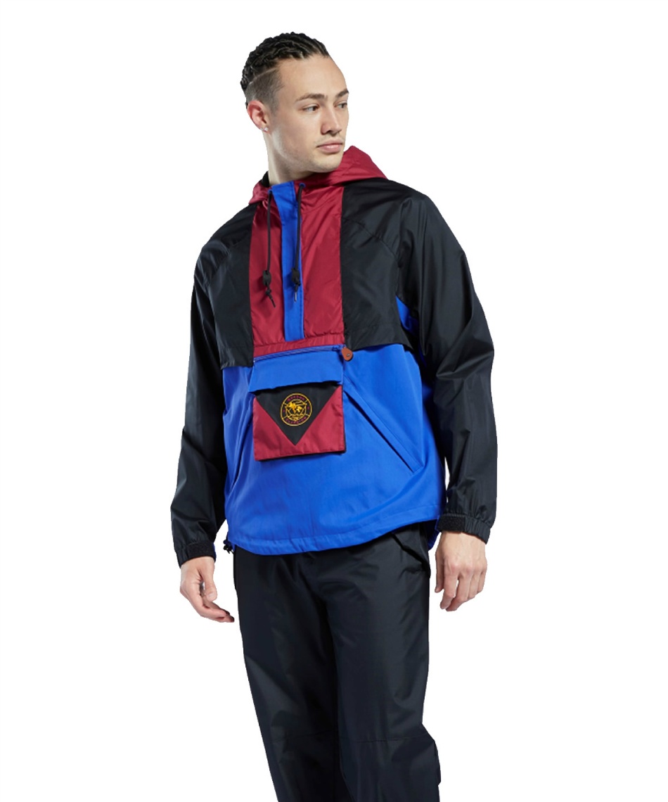 Bataleon アノラックジャケット 青/黒 リーボック(Reebok) ウインドブレーカー ジャケット クラシックス