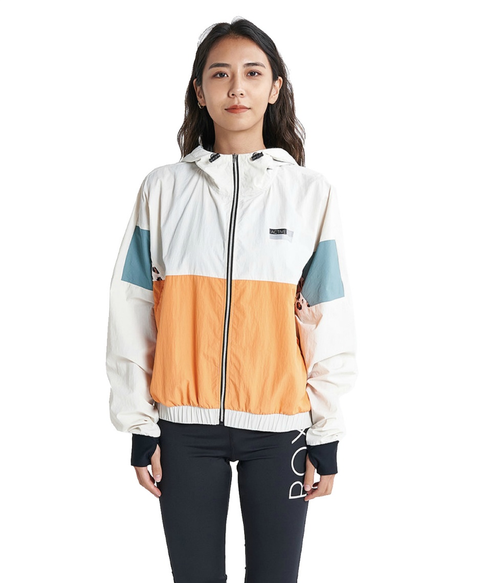 ROXY 防水アノラックジャケット ネイビー 花柄 ROXY 防水アノラックジャケット ネイビー 花柄