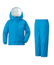値下げ　mont-bell スキーウェア 90サイズ 青 手袋付き モンベル(mont bell) レインウェア上下セット クレッパー Kid's 90-120