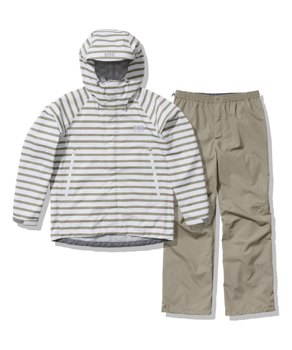 ヘリーハンセン(HELLY HANSEN) レインウェア上下セット ボーダー