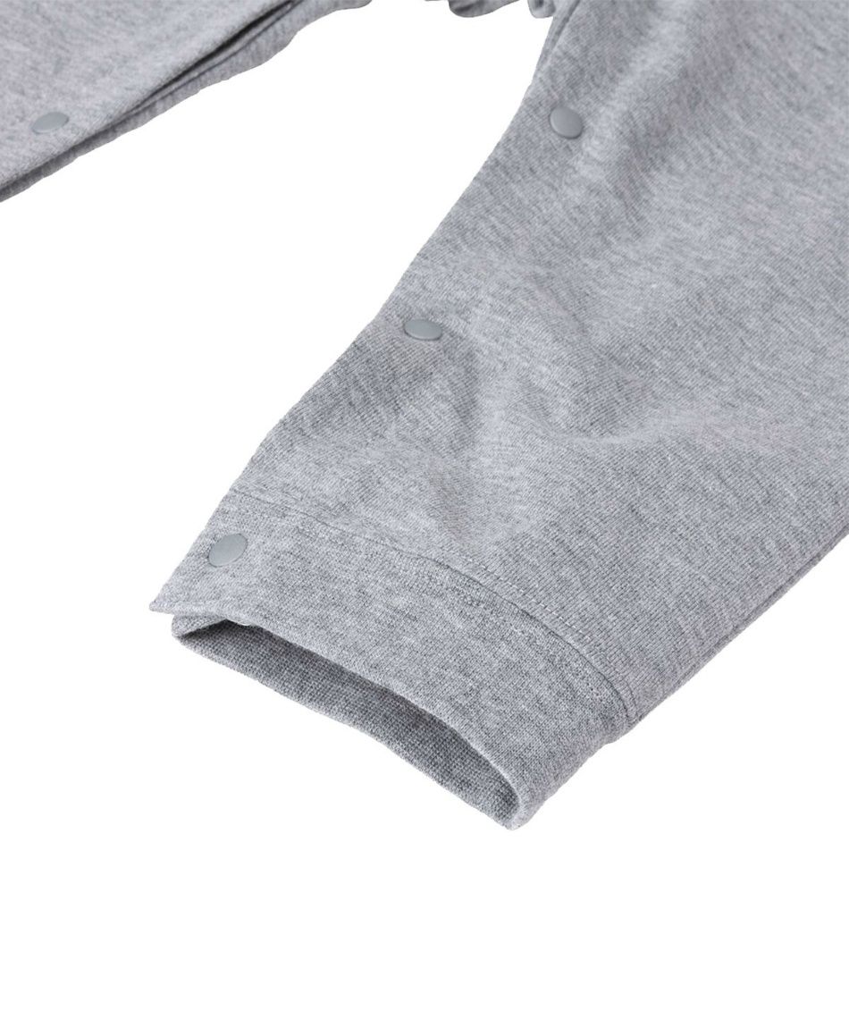 【新品・未使用】ボリュームスリーブロンパース【GRAY】ELLIE Mサイズ ボリュームスリーブロンパース【GRAY】 – ELLIE