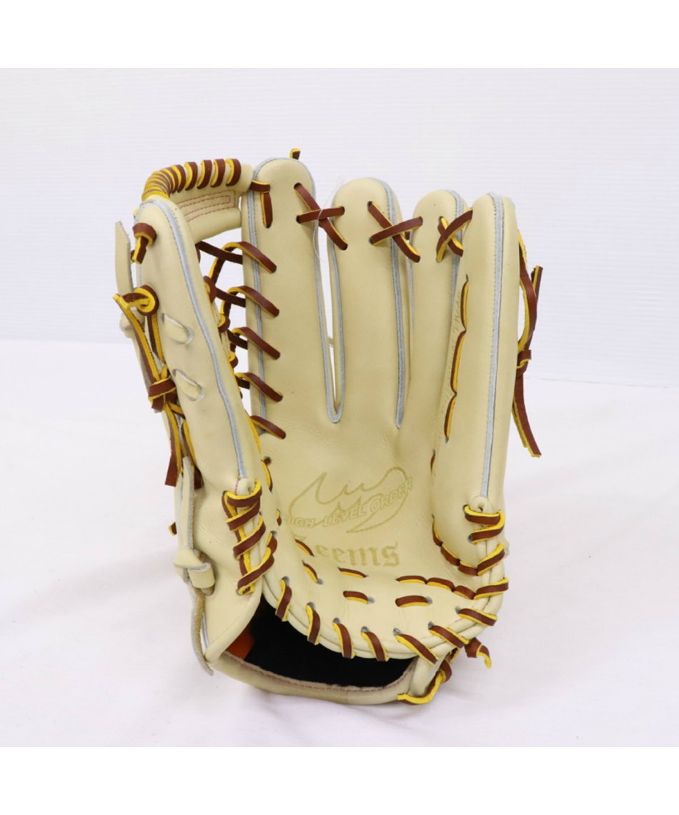 Zeems 野球グローブ 黄色 レザー  左投げ Zeems 苦い 野球グローブ 黄色 レザー 左投げ