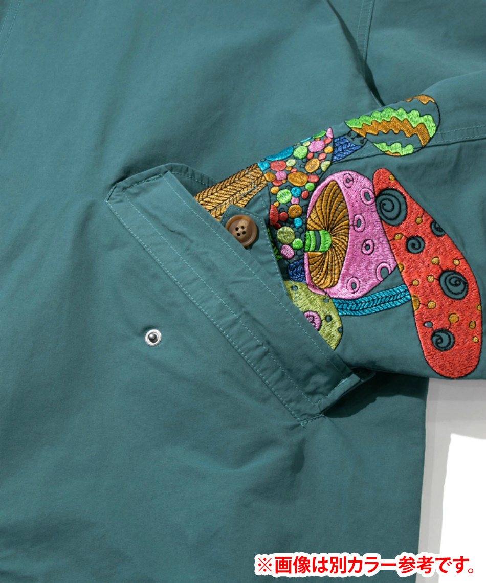 ゴースローキャラバン GOSLOW CARNIVAL フード付パーカーLサイズ3 コットン⁄ナイロン パネル刺繍モッズコート go slow caravan 320230