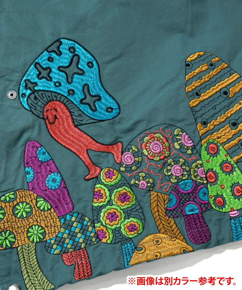 goslowcaravanゴースローキャラバン　ナイロンパネル刺繍モッズコート コットン/ナイロン パネル刺繍モッズコート go slow caravan