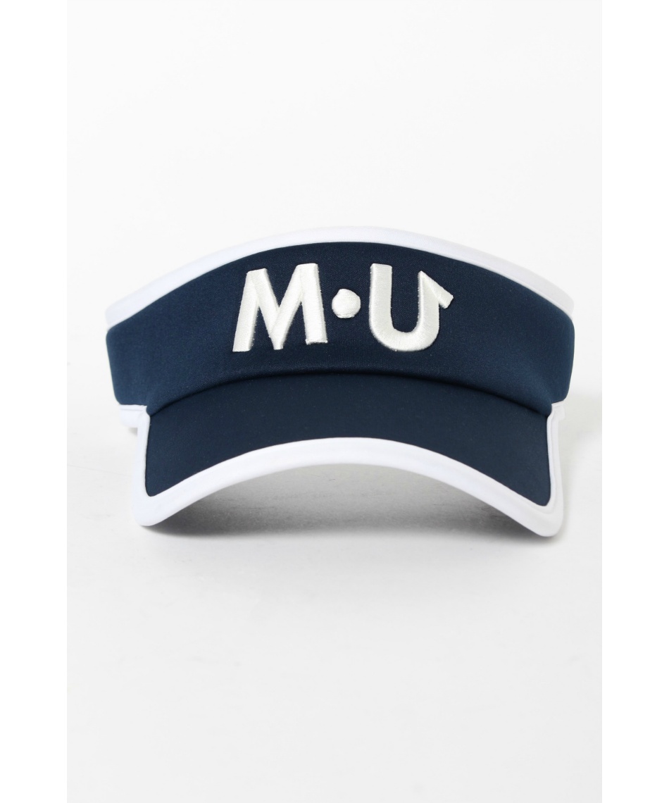 MUスポーツ(MU SPORTS) ゴルフ サンバイザー ホワイト×ネイビー