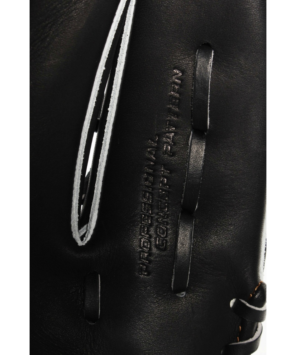 ZETT 黒 レザー 軟式野球グローブ ゼット（ZETT）（メンズ）軟式用グラブ 内野手 野球グローブ 一般