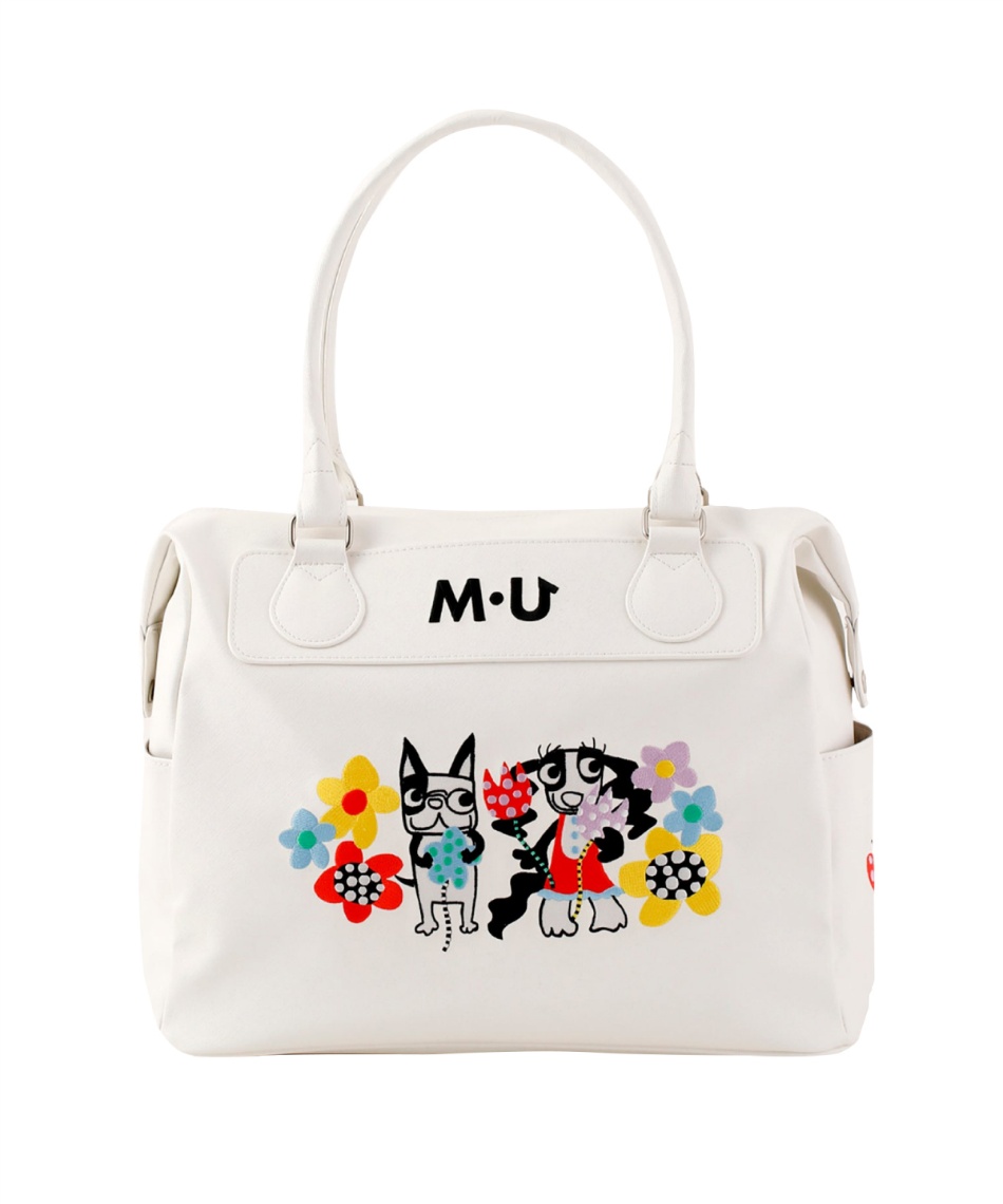 ボストンバッグ MUエレガントアップリケ刺繍ボストンバック 703Q1212