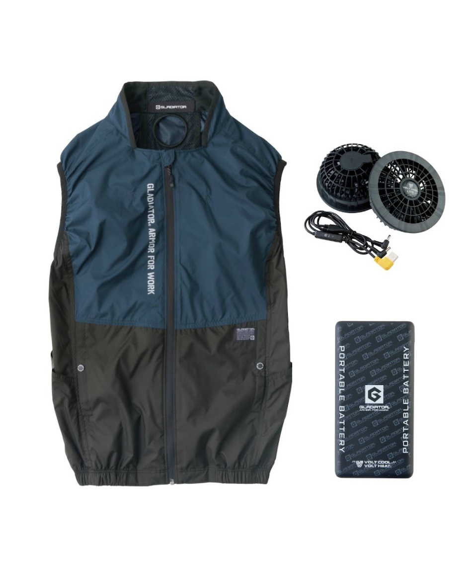 空調ウェアPROベスト 2025年モデル】ウイザ WIZ'A 空調ウェアPRO ベスト ブルー