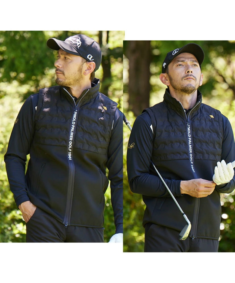 アーノルドパーマー(arnold palmer) ゴルフウェア ベスト BK中綿