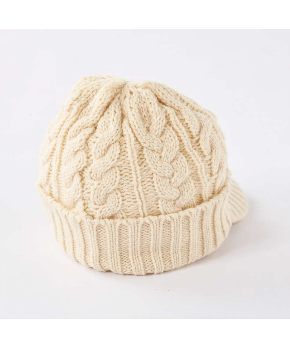 マリクレール(marie claire) ゴルフ ニット帽 つば付きニットキャップ