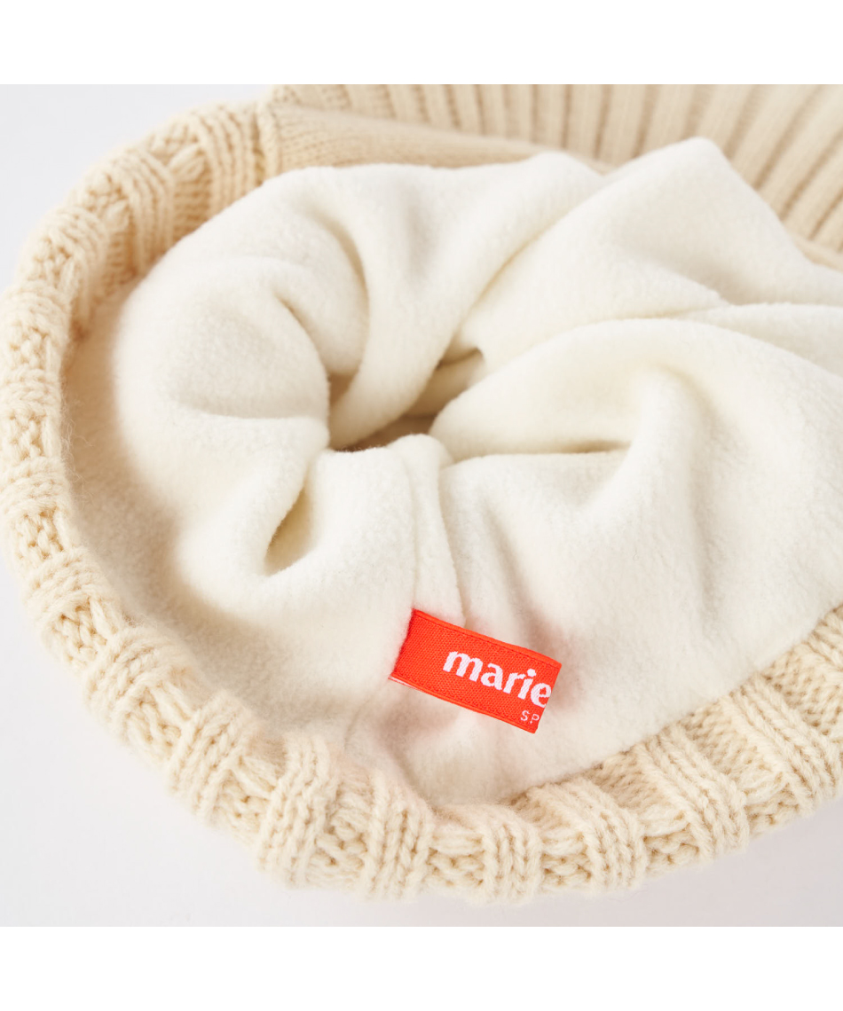 マリクレール(marie claire) ゴルフ ニット帽 つば付きニットキャップ