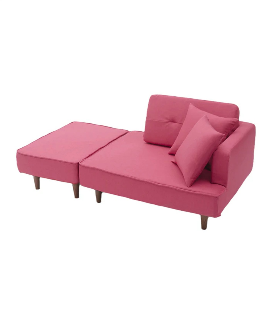 ♡カジュアルソファ♡ローズピンク HAGiHARA（萩原） ソファ ソファー ローソファー ローソファ 2人掛け