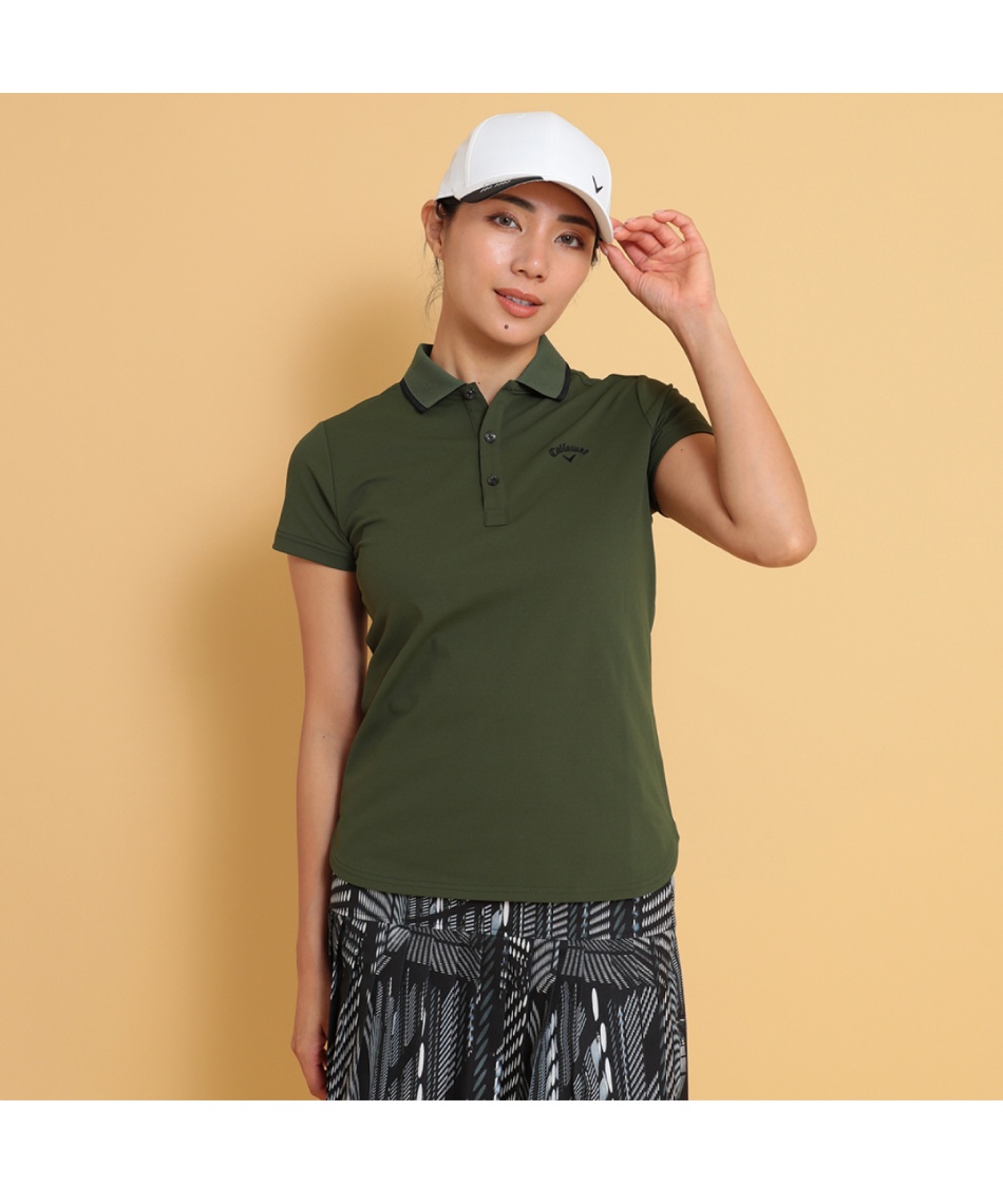 ゴルフウェア ポロシャツ 半袖 バックプリント半袖ポロシャツ