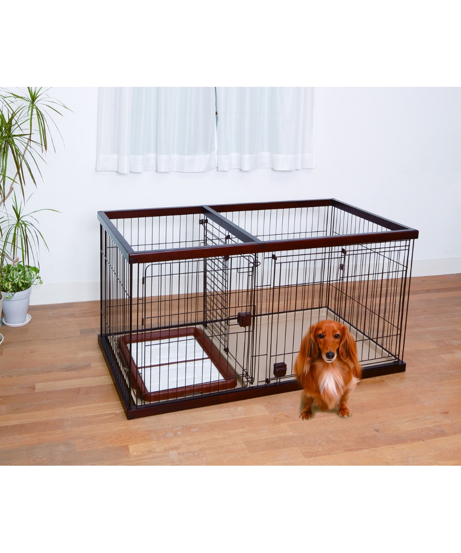 ペティオ(Petio) ペットサークル トイレのしつけが出来る ドッグルームサークル ワイド P7606 【ご自宅配送限定】‥ 7