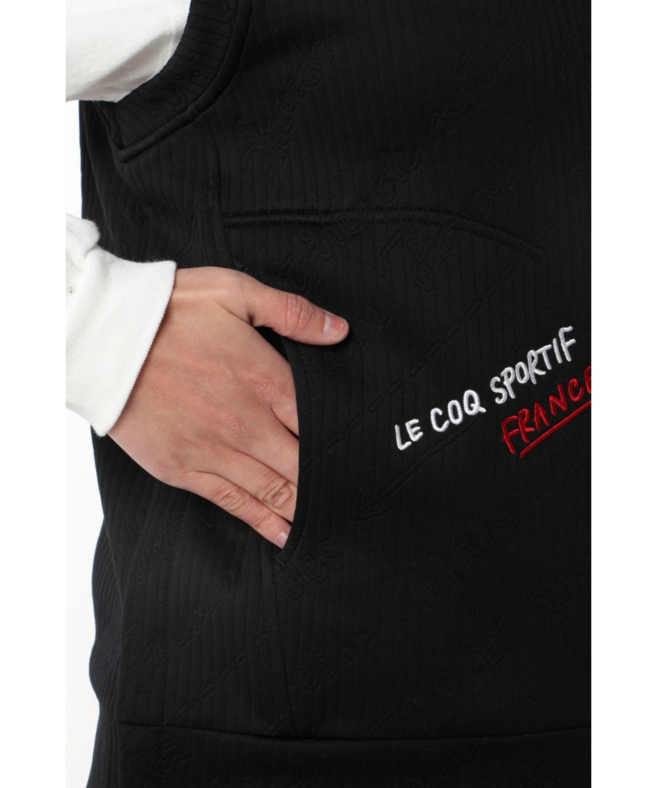 【新品格安・半額以下】le coq sportif 地図柄 ベスト le coq sportif golf モックネックカットソーベスト -デサントストア