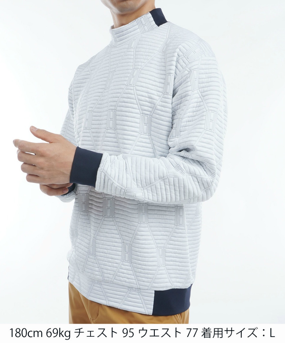 新品　トミーヒルフィガーゴルフ　モックネック　長袖シャツ　カットソー　ホワイト トミーヒルフィガーゴルフ(TOMMY HILFIGER GOLF) ゴルフウェア