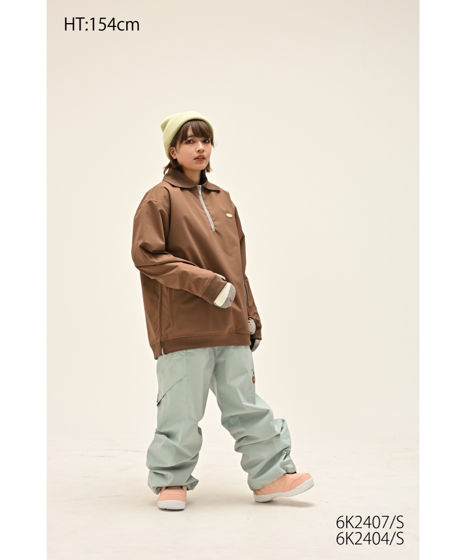 シックスノット 6KNOT スノーボードウェア ジャケット レディース HARF ZIP POLO 6K2407 シックスノット(6KNOT) スノーボードウェア ジャケット HARF ZIP POLO