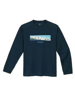 Tシャツ 長袖 WIC.ロングスリーブT 白い山脈 1114768 NV | スポーツ