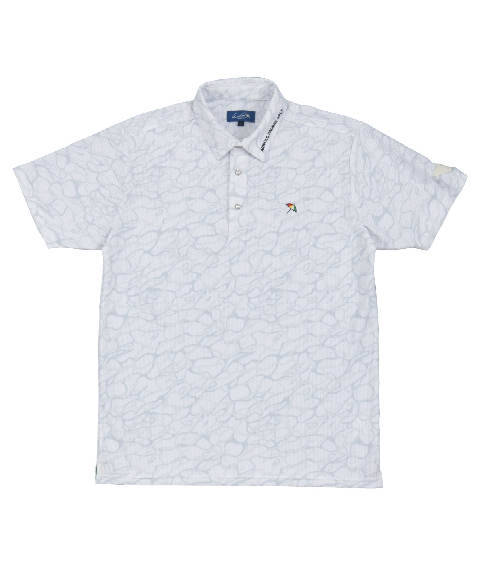 獲得ポイント59pt 【送料無料】アーノルドパーマー(arnold palmer) ゴルフウェア ポロシャツ 半袖 クレーターウォーター柄プリント半袖ポロ AP220101D10 【2025年春夏モデル】 メンズ WH 2XO