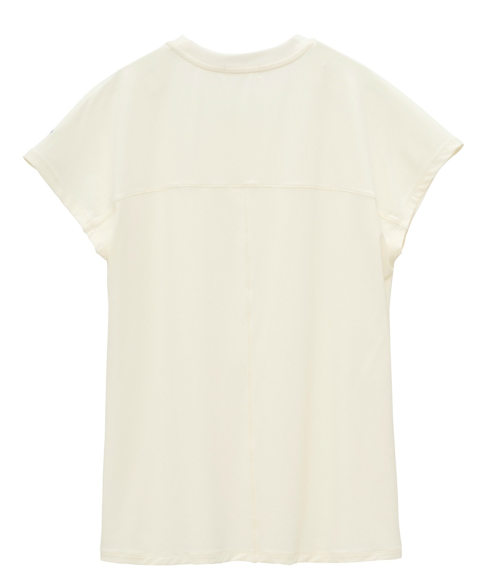 【LANVIN SPORT】接触冷感　フレンチスリーブシャツ　白　ゴルフ　36 LANVIN SPORT】接触冷感 フレンチスリーブシャツ 白 ゴルフ 36