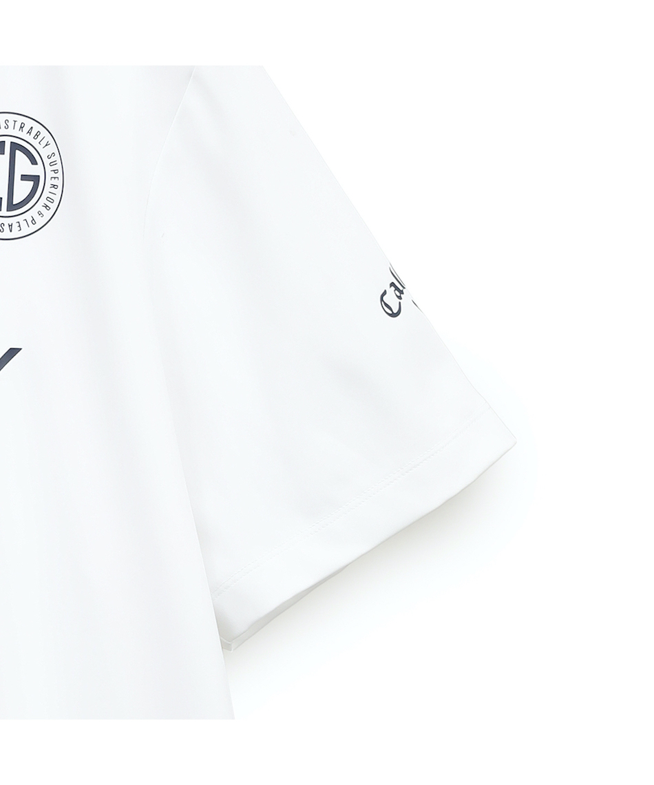 ゴルフウェア 半袖シャツ ロゴスムース半袖モックネックシャツ