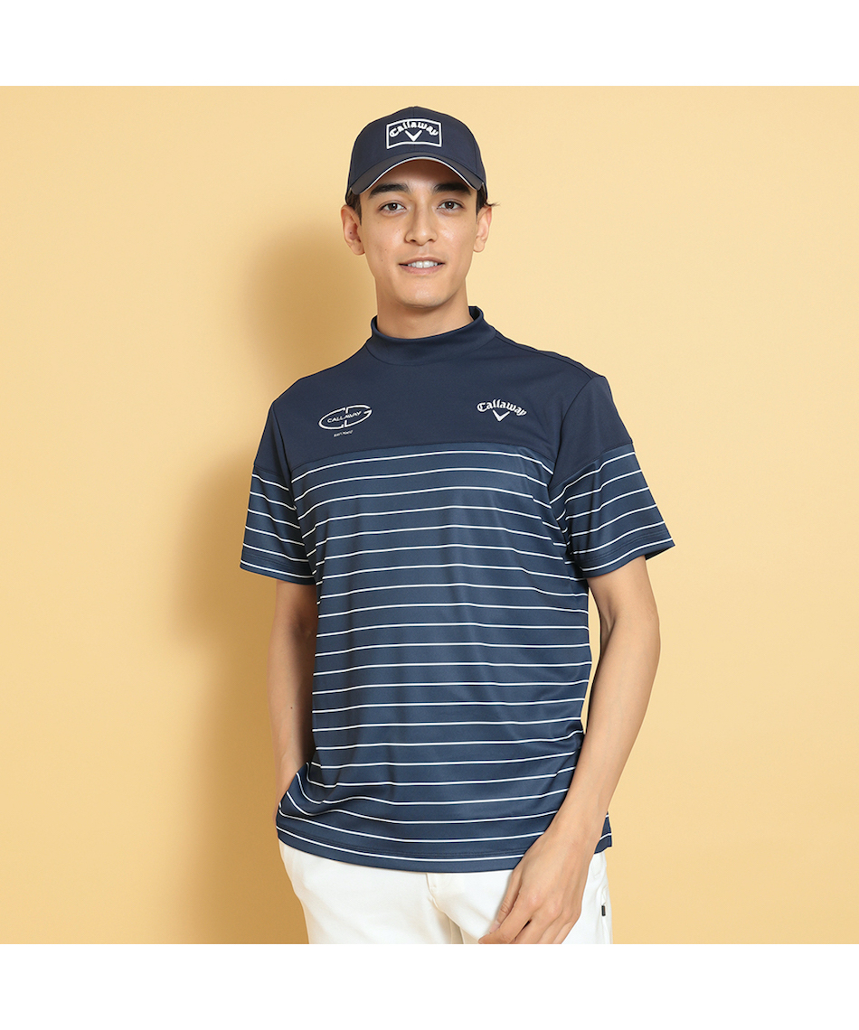 キャロウェイ ゴルフウェア M 半袖シャツ 半袖モックシャツ 半袖 キャロウェイ ゴルフウェア メンズ モックネック」の人気