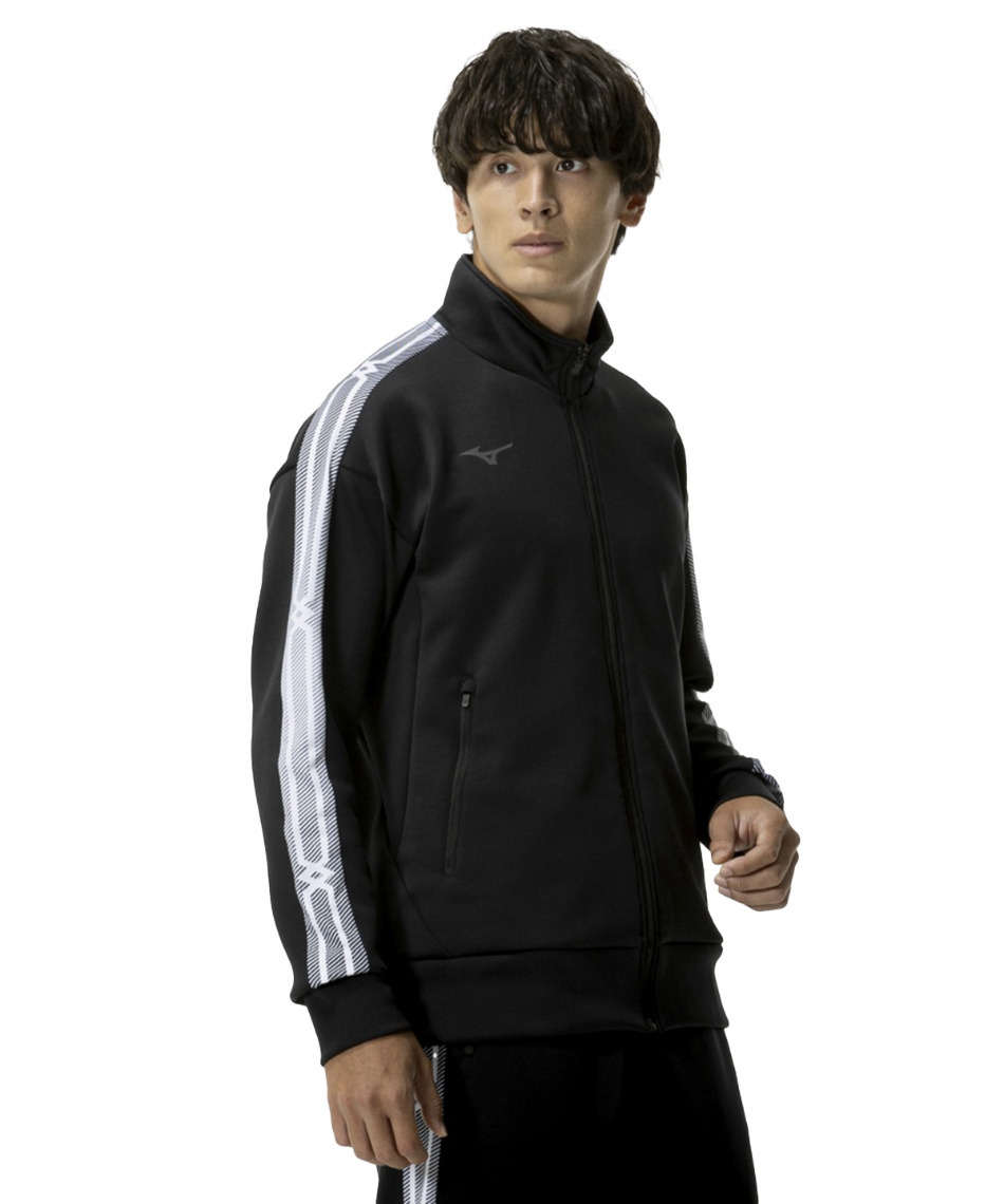 HYS ブラック スウェットジャケット スウェットジャケット ストレッチスウェットジャケット 32MCC055