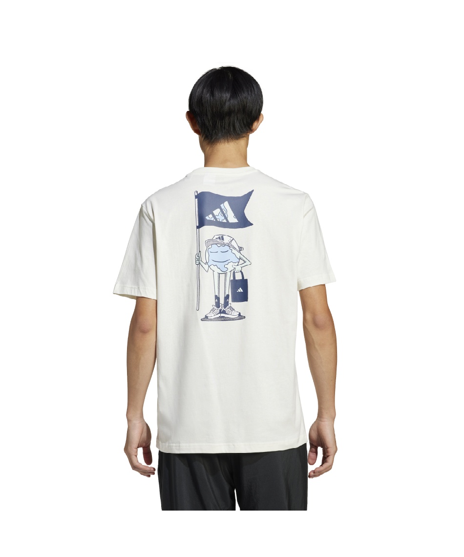 Tシャツ ホワイト 半袖 Oサイズ&ホワイトキャップ Tシャツ 半袖Earth Day グラフィック 半袖TシャツKPJ96-JI6756