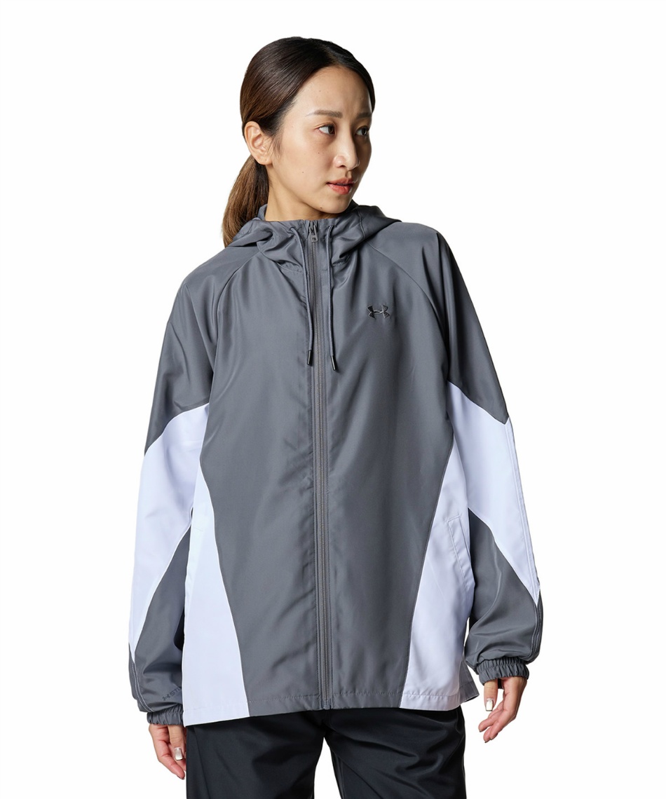 ウインドブレーカー ジャケット UA MESH LINER WOVEN FULL ZIP HOODIE