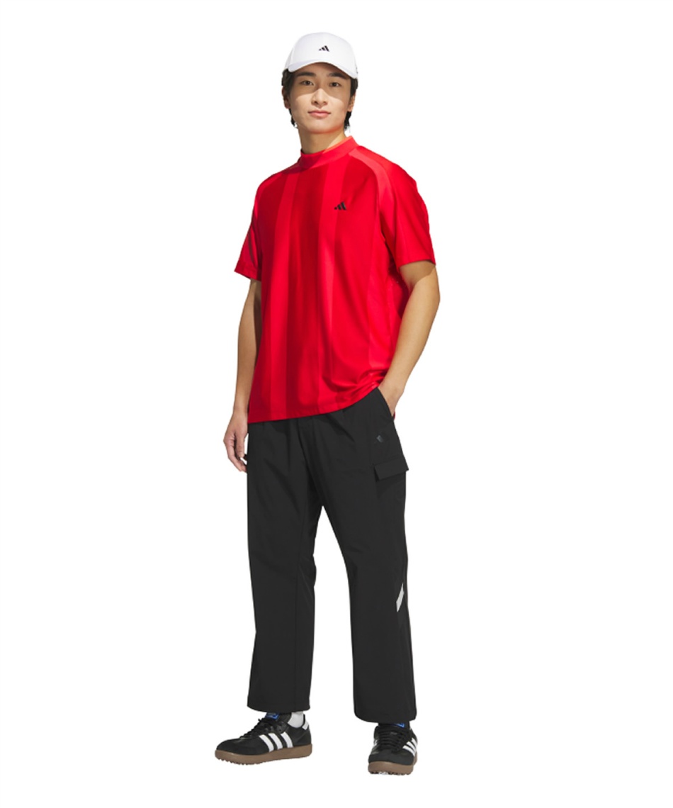 adidas アディダス ロゴ モックネック ゴルフ ウェア 半袖 シャツ 人気 apworld_ikk69