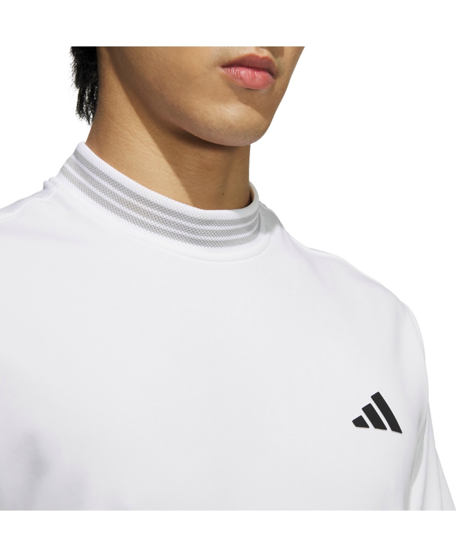 ゴルフウェア 半袖シャツ スリーストライプスモックネック半袖