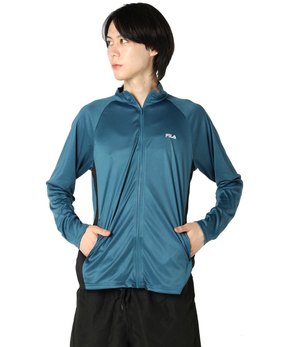 フィラ(FILA) ラッシュガード 長袖 無地フロント配色UVジャケット 426