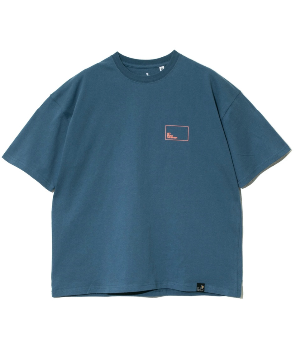 Tシャツ 半袖 USA/C スクエアLOGO バックプリント ゆったり TEE