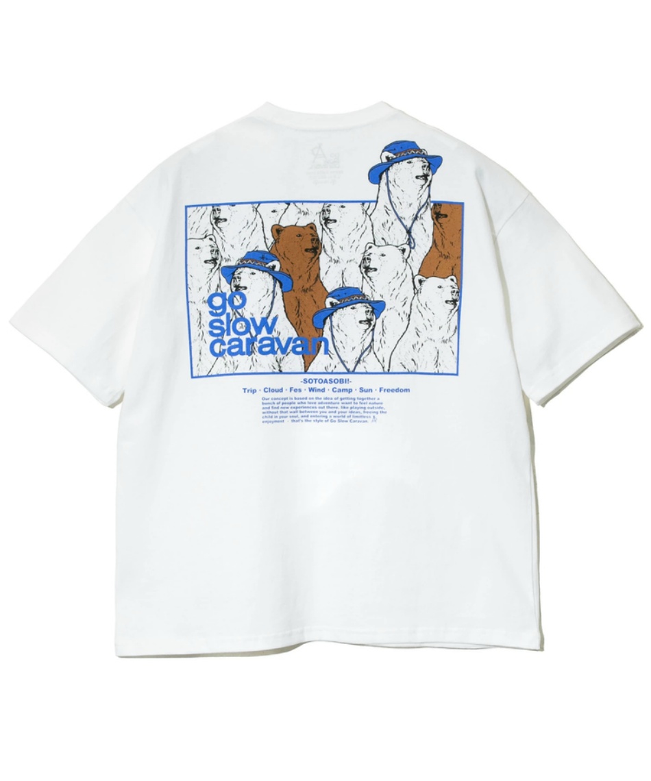 Tシャツ 半袖 USA/C スクエアLOGO バックプリント ゆったり TEE