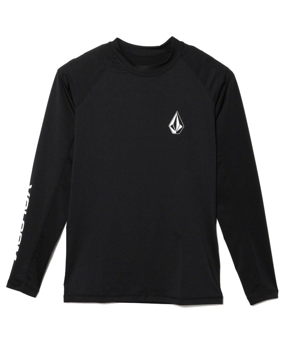 値下げ ☆ VOLCOM ラッシュガード M 長袖 BLACK VOLCOM 25 ボルコム 長袖 ラッシュガード UVカット 50+ メンズ