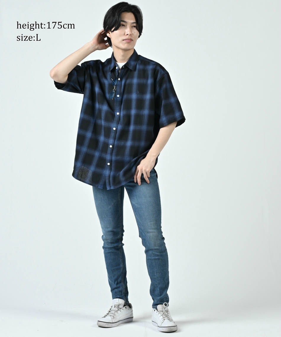 WAX オンブレシャツLサイズ